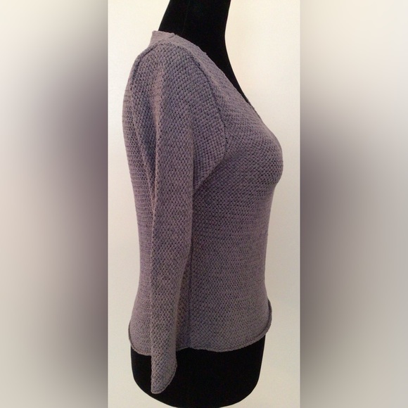 EILEEN FISHER Lavender Dusty Purple V-Neck Sweater PS. - Picture 3 of 5